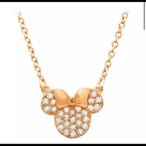 Minnie Mouse Icon Necklace by CRISLU – Rose Gold